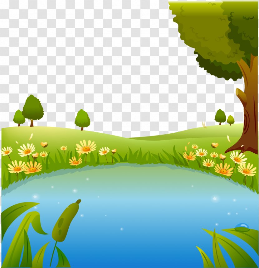 Download Illustration - Photography - Vector Painted Lake Transparent PNG