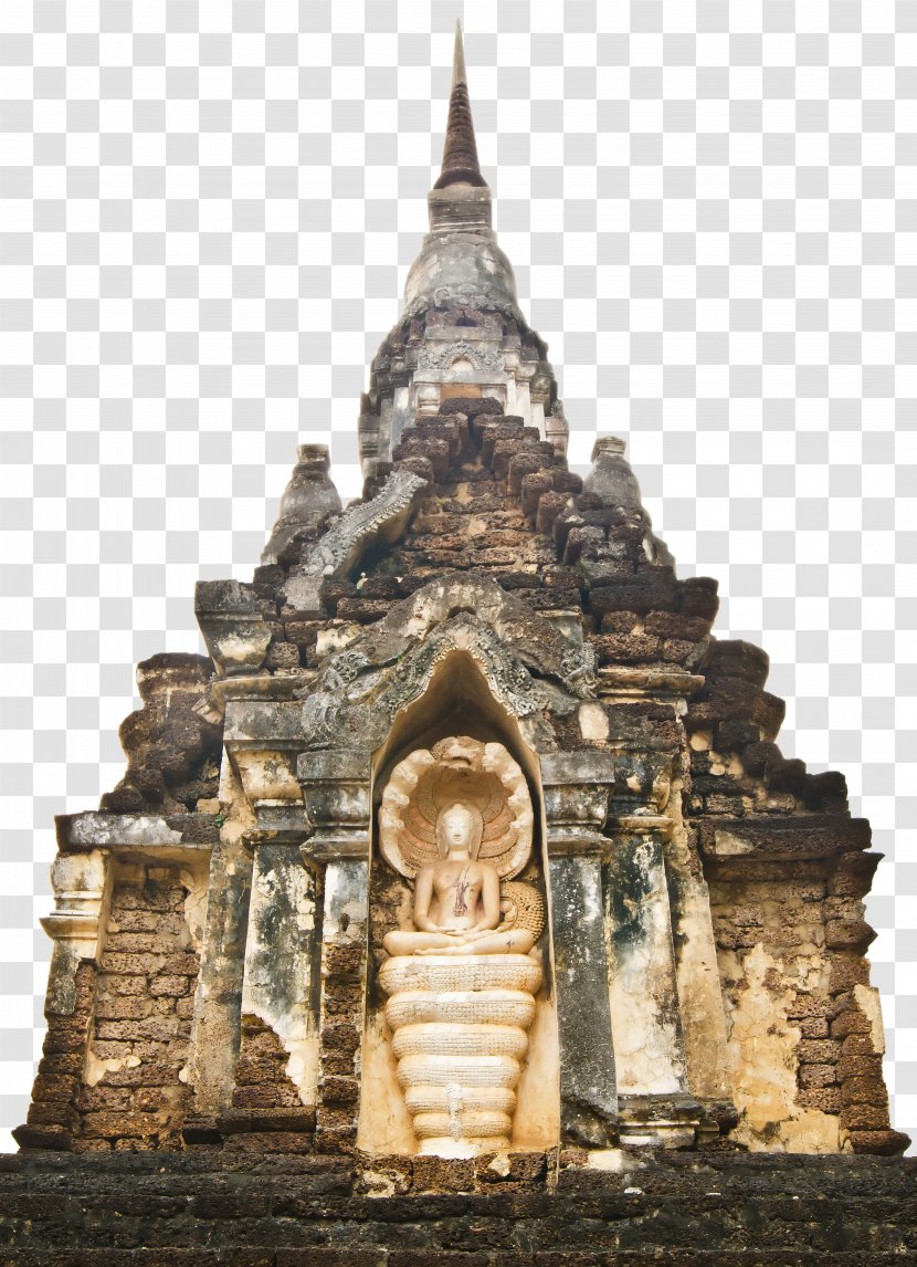Si Satchanalai Historical Park Sukhothai Ayutthaya Pagoda Buddharupa - Ancient History - Thailand Retro Stone Transparent PNG