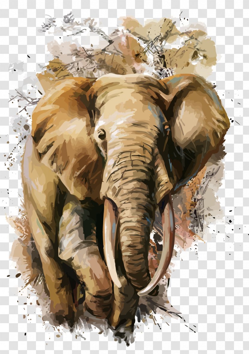 Watercolor Painting Elephant Drawing Transparent PNG