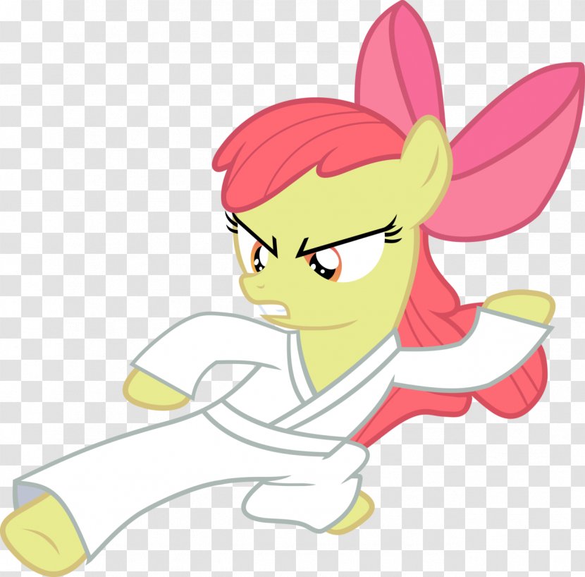 Apple Bloom Pony Pinkie Pie Applejack Rainbow Dash - Watercolor - Karate Transparent PNG