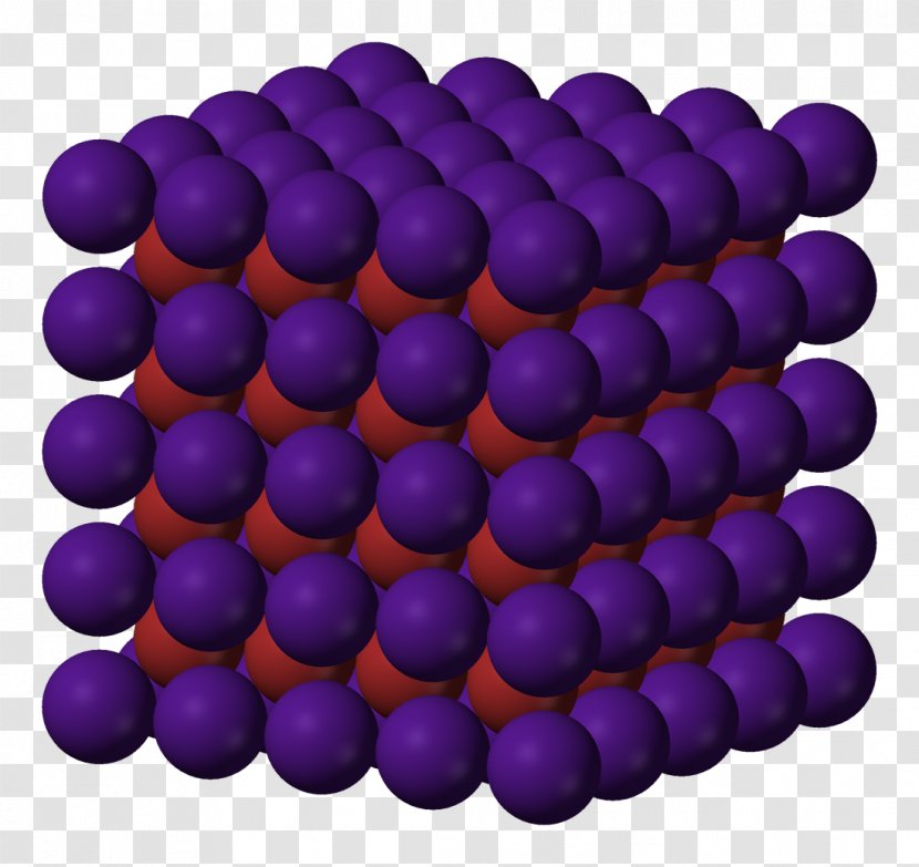 Caesium Chloride Crystal Structure Sodium - Potassium Atoms Transparent PNG