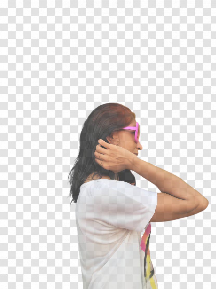 Shoulder White Pink Arm Neck - Magenta Headgear Transparent PNG