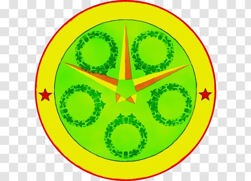 Green Circle Symbol Clip Art Icon - Watercolor - Emblem Transparent PNG