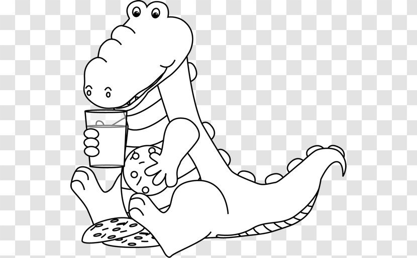 Black And White Alligator Crocodile Drawing Clip Art - Tree Transparent PNG