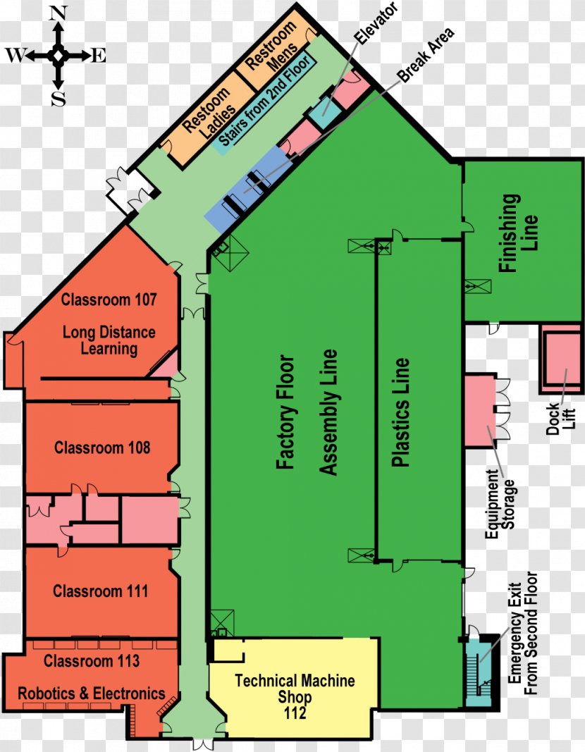 Floor Plan Building Architectural - Factory - Technology Transparent PNG