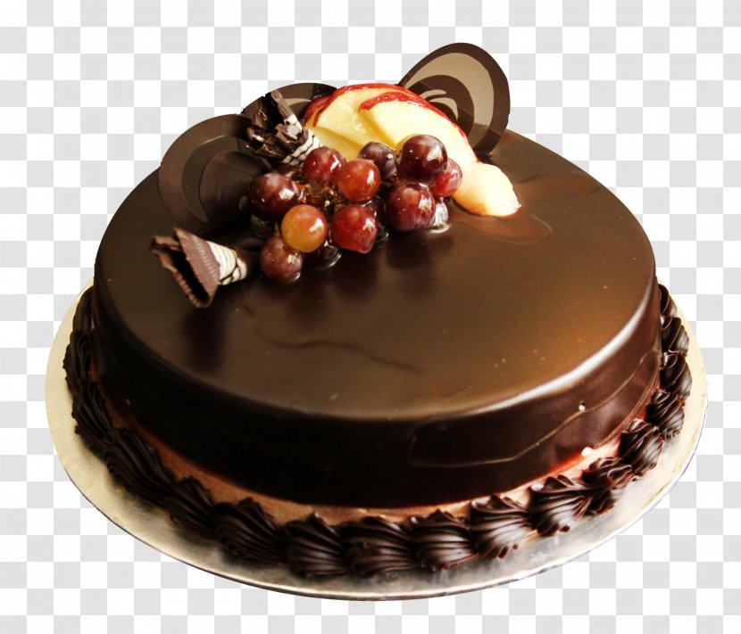 Chocolate Cake Truffle Fruitcake Birthday - Pasteles Transparent PNG