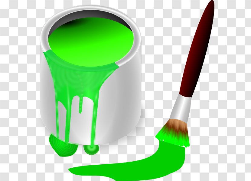 Color Green Paint Clip Art - Drawing - Can Cliparts Transparent PNG