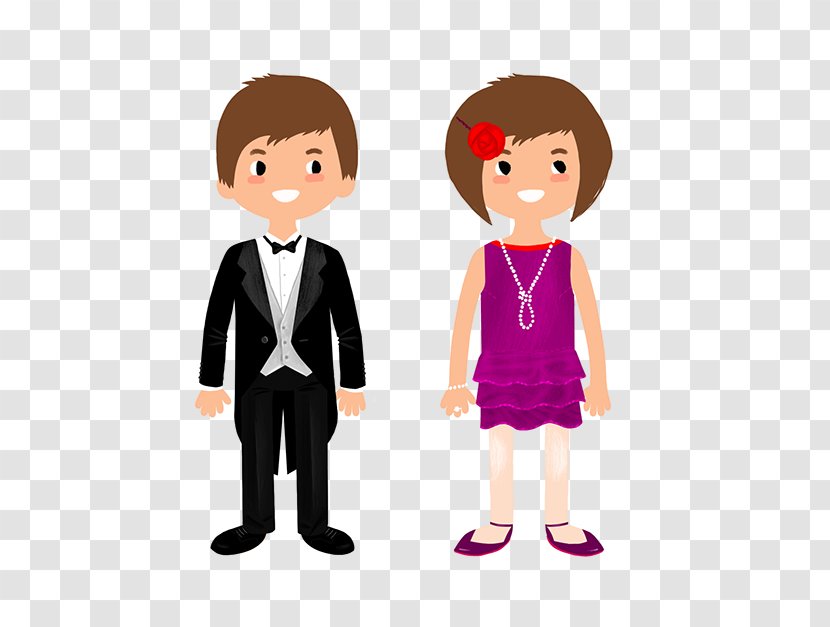 Cartoon Male Gesture Child Formal Wear - Animation Gentleman Transparent PNG