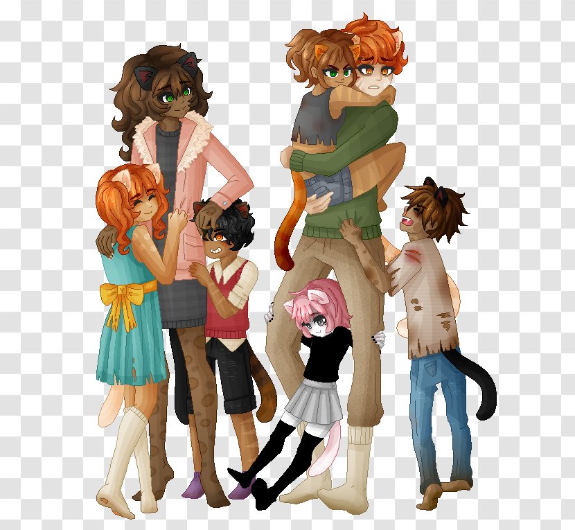 Human Behavior Friendship Figurine Character - Watercolor - Family Cat Transparent PNG