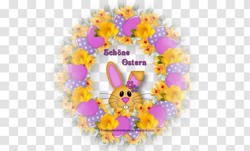 Easter Bunny Floral Design Petal - Lilac Transparent PNG