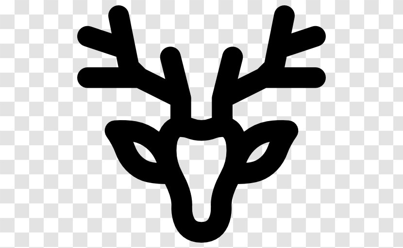 White-tailed Deer Antler Moose Reindeer - Black And White Transparent PNG