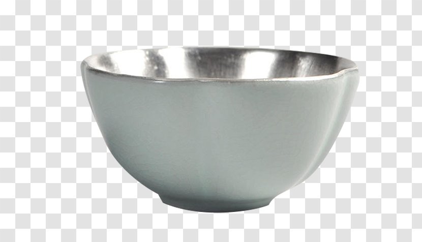 Silver Bowl - Tableware - Large Diameter Cup Transparent PNG