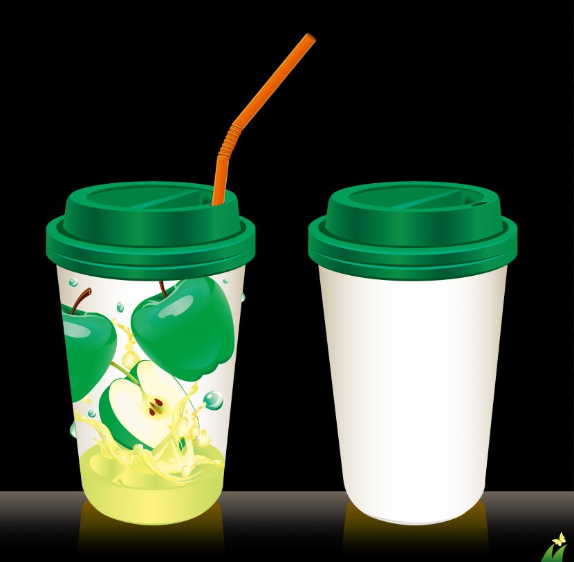 Tomato Juice Apple Packaging And Labeling Drink - Green - Paper Cups,apple,Orange Juice,Vector Transparent PNG