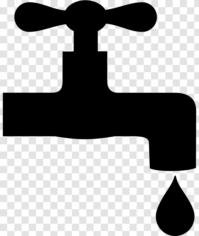 Tap Plumbing Sink - Black And White Transparent PNG