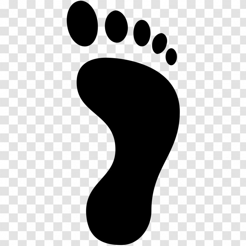 Footprints - Foot - Black And White Transparent PNG