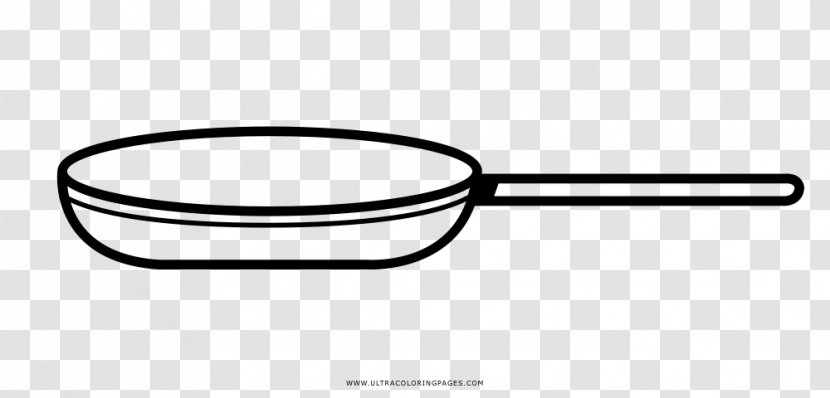 Coloring Book Cooking Frying Pan Drawing Page - Black And White Transparent PNG