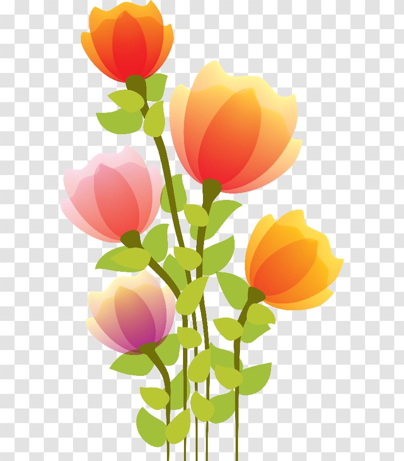 Flower Drawing Clip Art - Scalable Vector Graphics - Hand-painted Tulip Transparent PNG