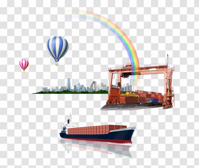 Transport Intermodal Container Logistics Service - Vehicle - Flowers Express Port Shipping Transparent PNG