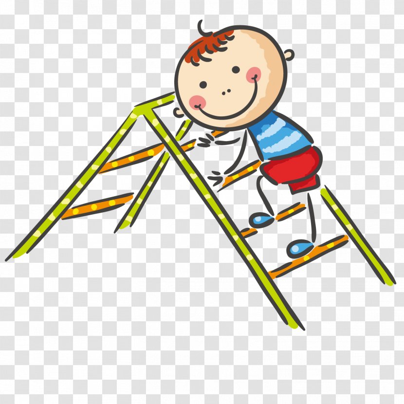 Playground Child Clip Art - Material - Climb The Ladder Boy Transparent PNG