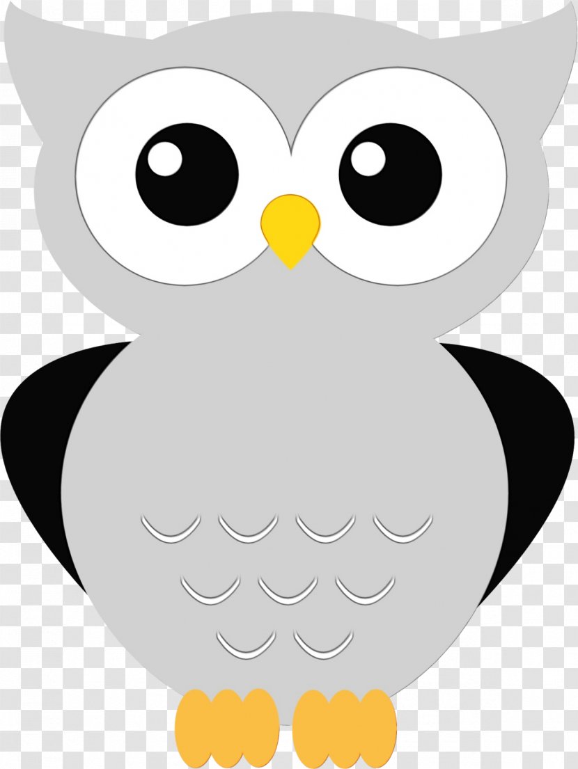 Owl Bird White Clip Art Of Prey - Beak - Yellow Transparent PNG