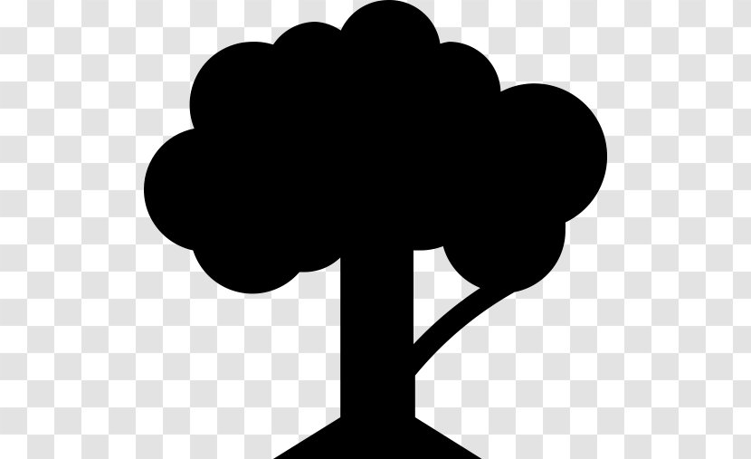 Clip Art Tree Black-and-white Silhouette Plant - Symbol Heart Transparent PNG