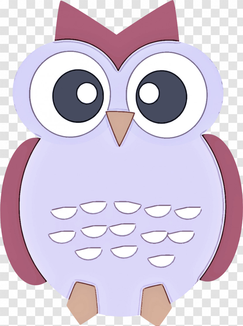 Owl Bird Of Prey Pink Bird Cartoon Transparent PNG