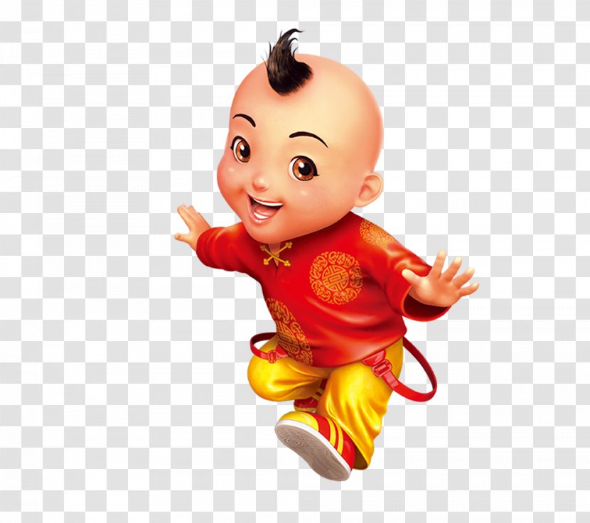 China Chinese New Year Child Hairstyle Infant - Golden Boy Transparent PNG