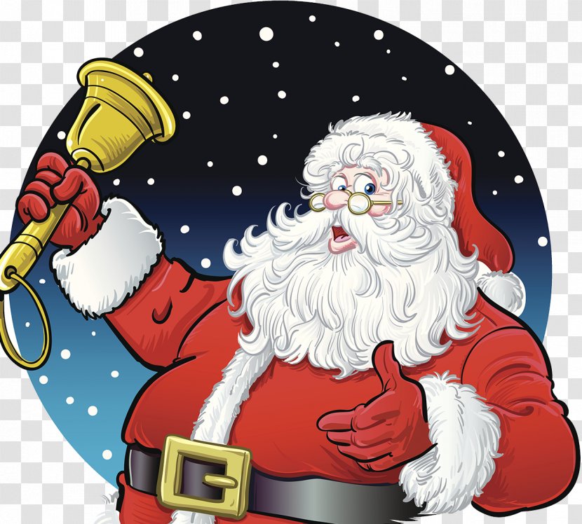 Santa Claus Christmas Illustration - Art - Bells Transparent PNG