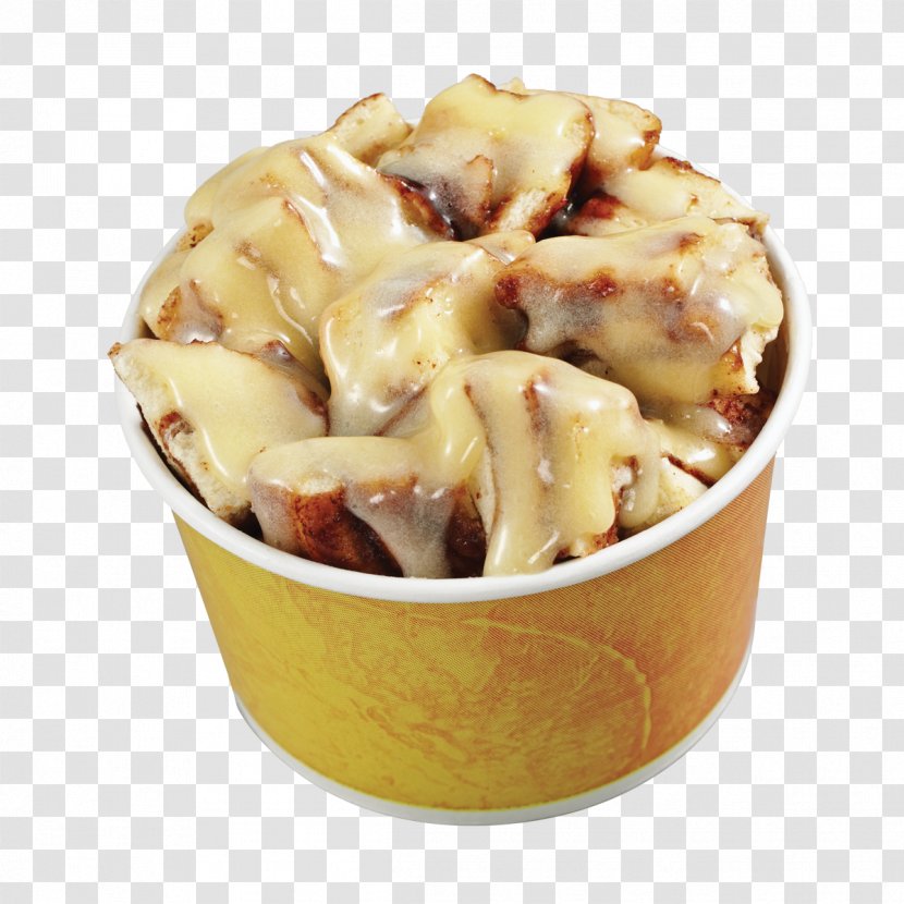 Ice Cream Cinnamon Roll Cinnabon Bread Pudding Frosting & Icing Transparent PNG