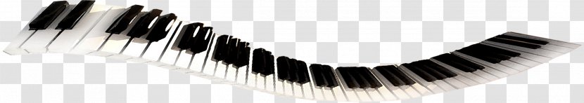 Piano Clip Art - Silhouette - Beautiful Black And White Keys Transparent PNG