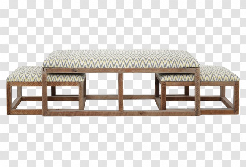 Coffee Table Ottoman Living Room Furniture - Classic Wood Bed End Stool Cloth Transparent PNG