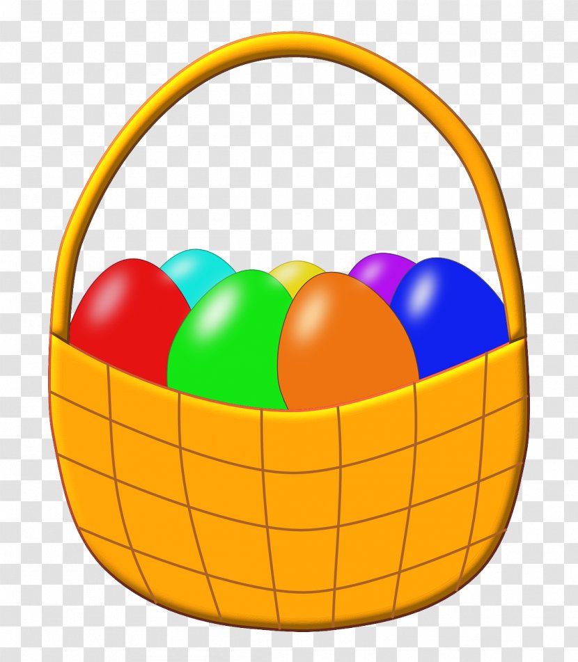 Easter Basket Clip Art - Yellow Transparent PNG