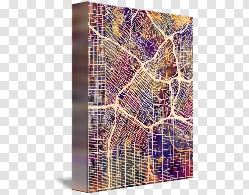 Gallery Wrap Art South Los Angeles Street Canvas - City Transparent PNG