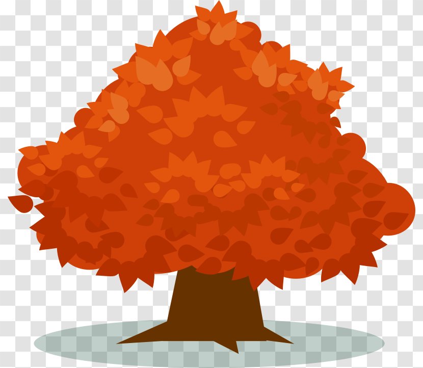 Tree Clip Art - Orange Transparent PNG