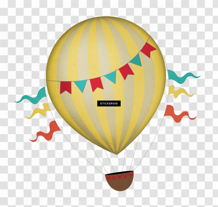Vintage Hot Air Balloon Birthday Favor Boxes - Gift Transparent PNG