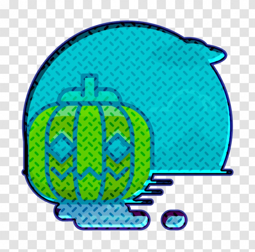 Cartoon Halloween Pumpkin - Green - Turquoise Meter Transparent PNG