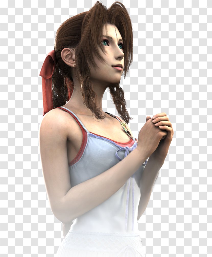 Crisis Core: Final Fantasy VII Aerith Gainsborough VII: Advent Children Cloud Strife - Watercolor - Frame Transparent PNG