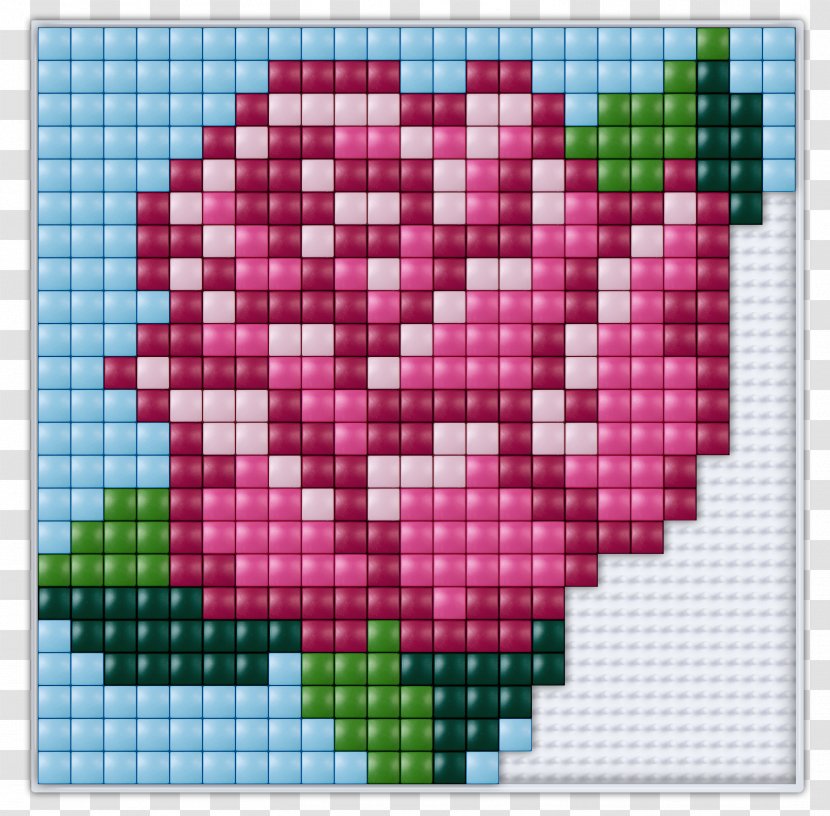 Cross-stitch Flower Bead Pattern - Do It Yourself Transparent PNG