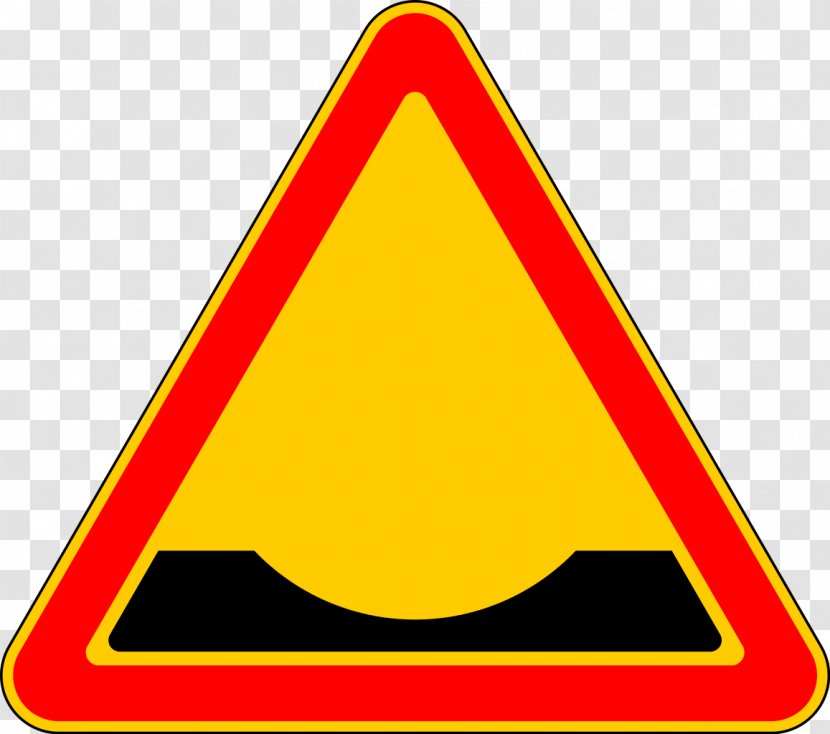 Traffic Sign Belarus Road Warning - Pothole Transparent PNG