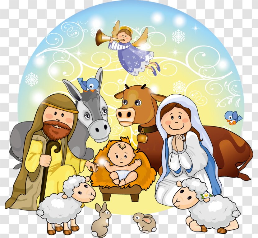 Featured image of post Nativity Scene Cartoon Manger / A christmas nativity scene cartoon, with baby jesus, mary and joseph in the manger with donkey and other animals.