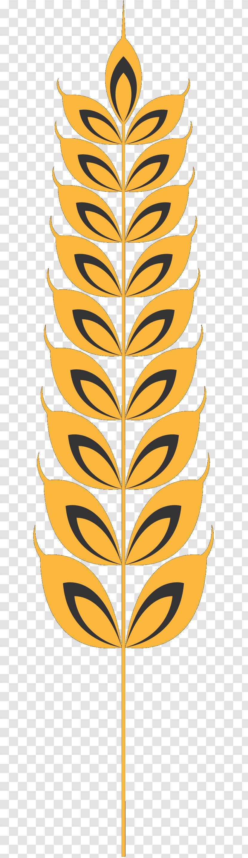 Clip Art Leaf Line Tree - Yellow Transparent PNG