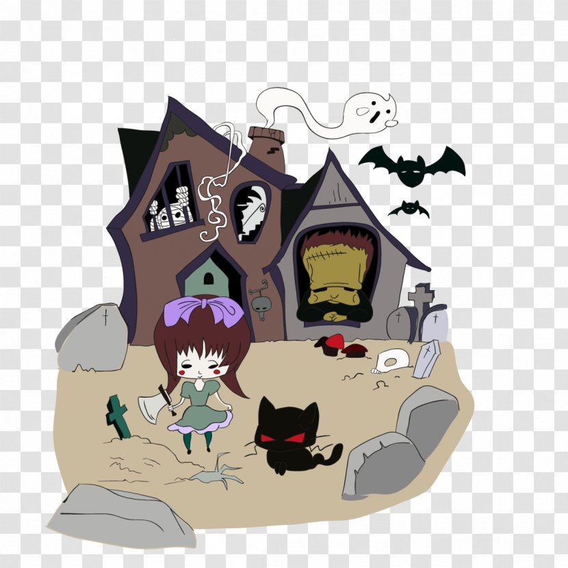 Como Dibujar YouTube Drawing Haunted House - Color - Youtube Transparent PNG