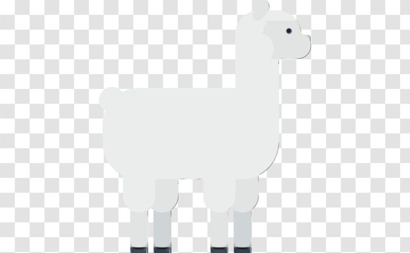 Llama Cartoon - White - Animal Figure Livestock Transparent PNG