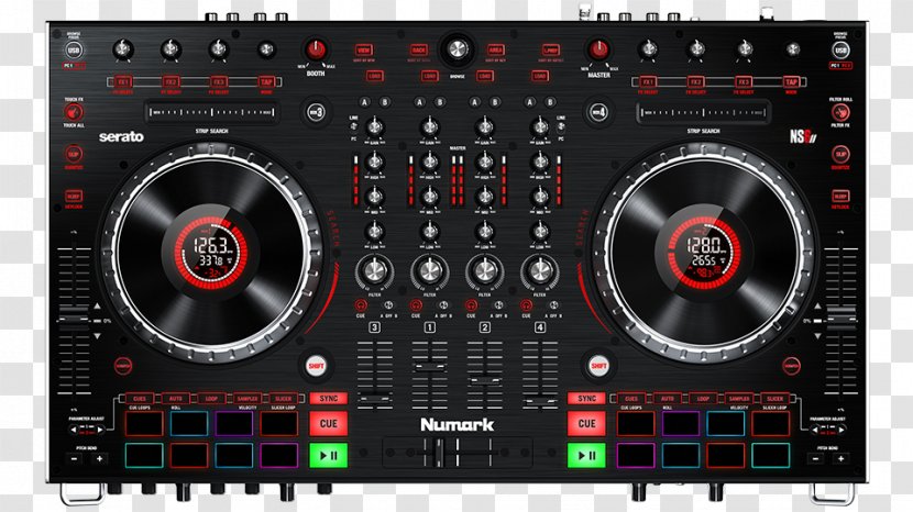 Numark NS6II DJ Controller Industries Disc Jockey - Serato Audio Research Transparent PNG