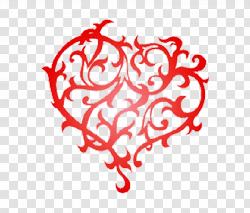 Heart Tattoo Clip Art - Silhouette - Heart-shaped Pattern Transparent PNG
