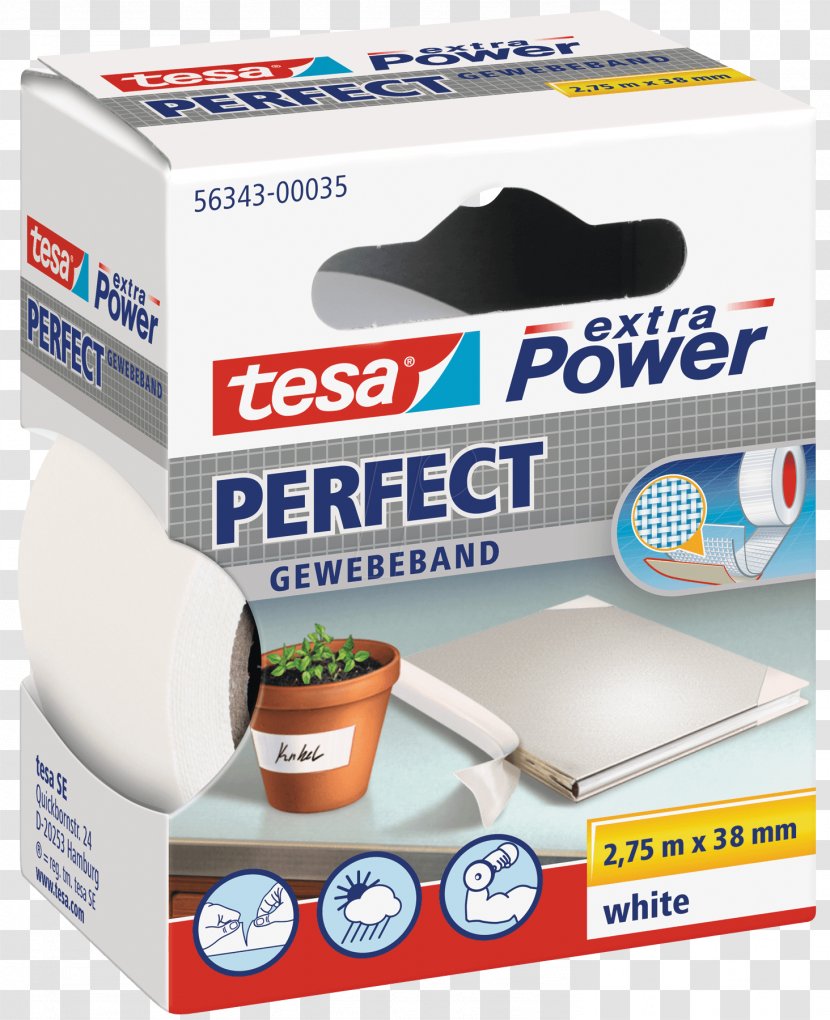 Adhesive Tape TESA SE Ribbon Textile - Tesa Se Transparent PNG