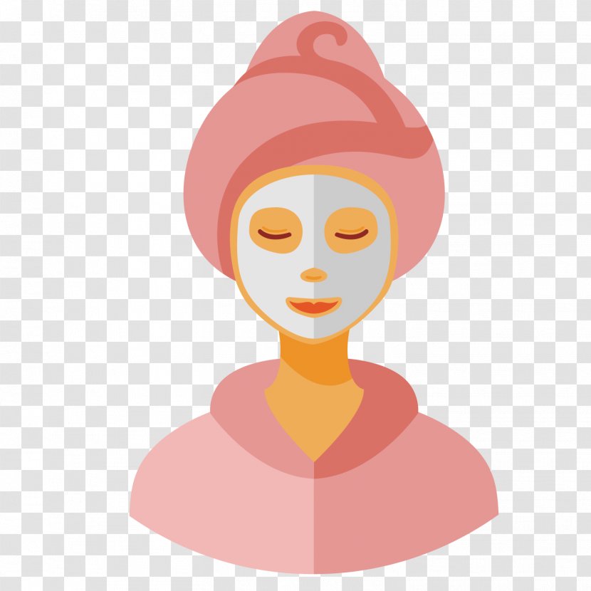 Facial Clip Art - Watercolor - Deposited Mask Of The Yellow Face Woman Transparent PNG