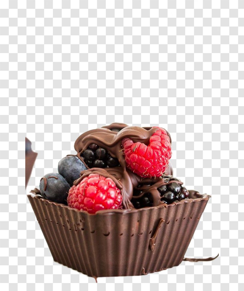 Chocolate Cake Berry Pudding Trifle Cream - Cupcake - Blueberry Transparent PNG