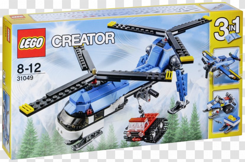 Amazon.com LEGO 31049 Creator Twin Spin Helicopter Lego Racers - Toy Transparent PNG