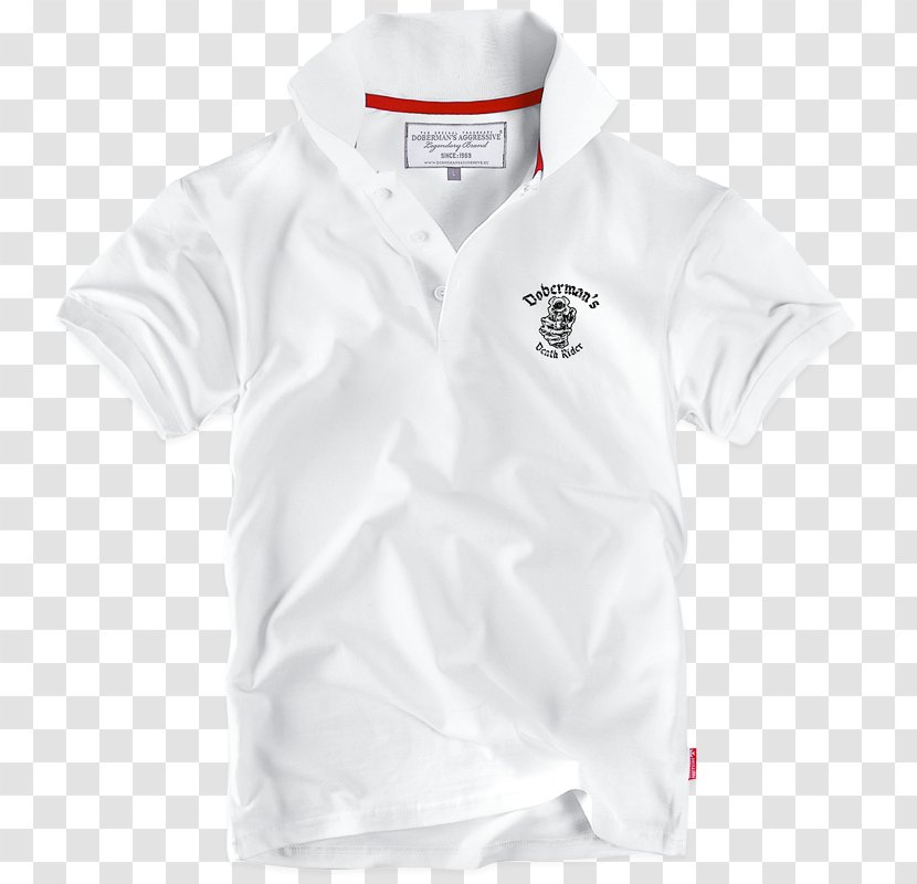 T-shirt Dobermann White Polo Shirt Sleeve - Tshirt - Skull Rider Transparent PNG